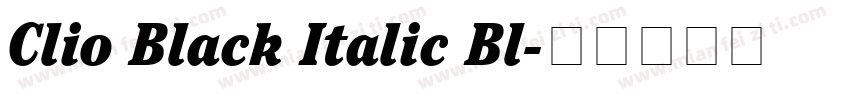 Clio Black Italic Bl字体转换